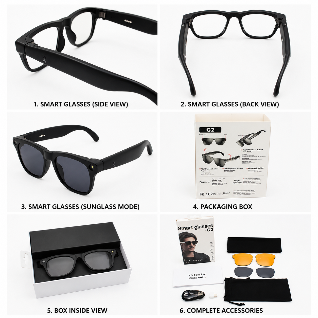 AI Smart Glasses With Real-Time Translation & HD Camera