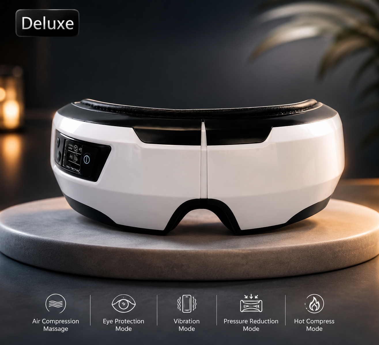 Air Pressure Eye Massager with Heat & Vibration – Stress Relief Eye Care Device